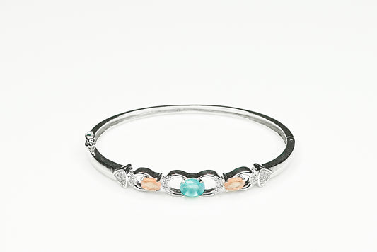 Silver Azure Flame Bracelet