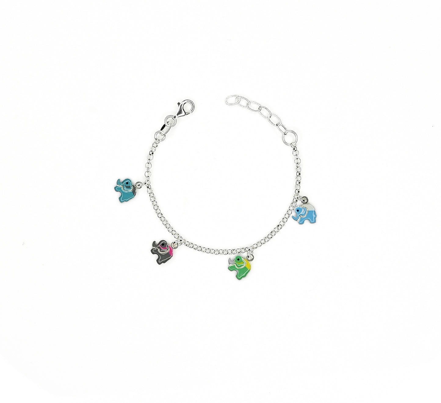 Silver Elephant Parade Kids Bracelet
