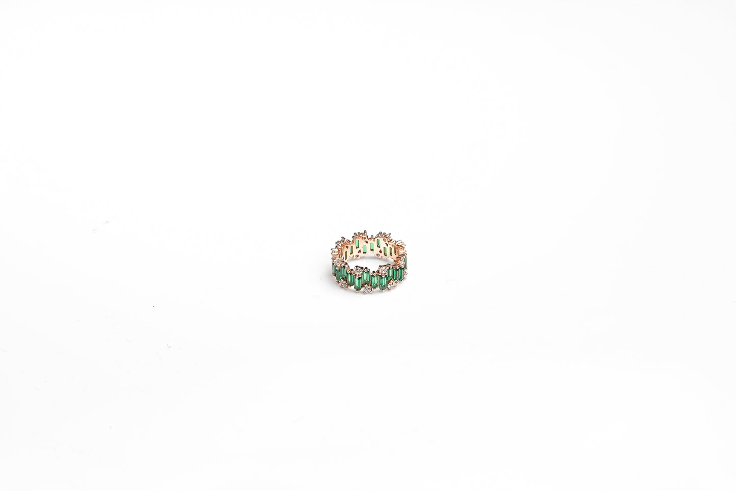 Rose Gold Emerald Band