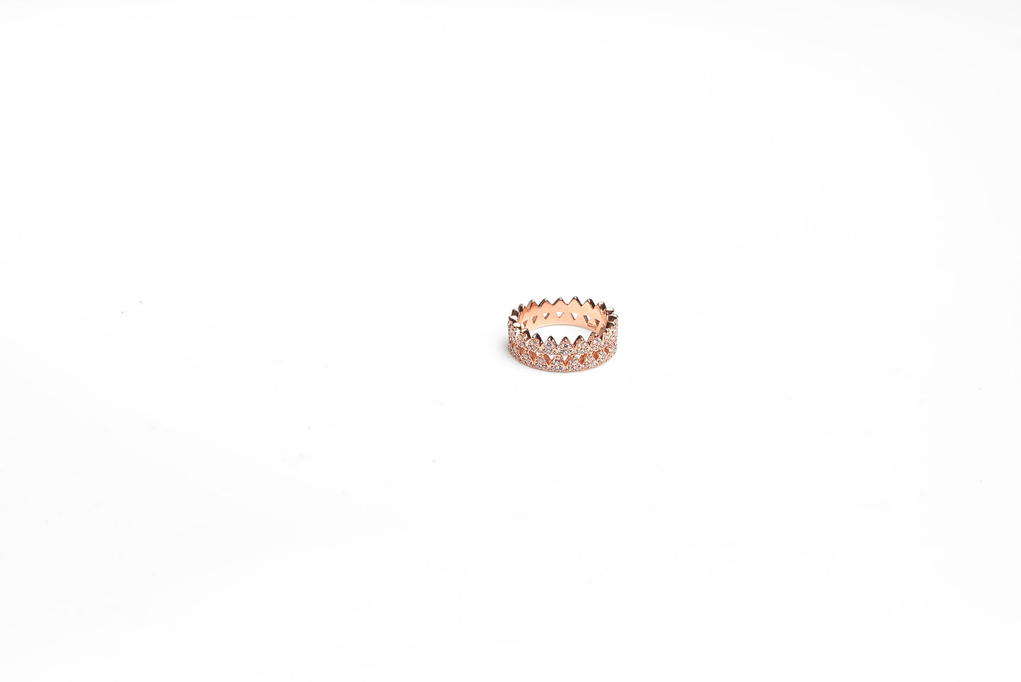 Rose Gold Jewel Crown Ring