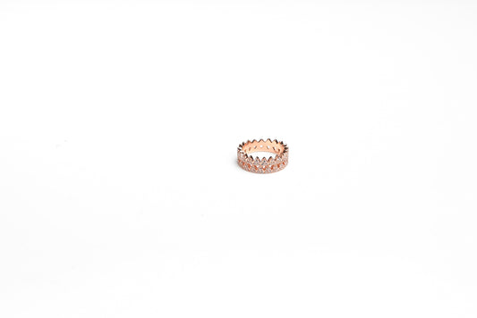Rose Gold Jewel Crown Ring