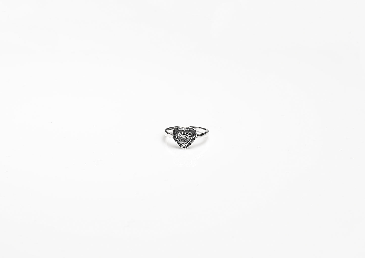 Silver Heart Pandora Ring