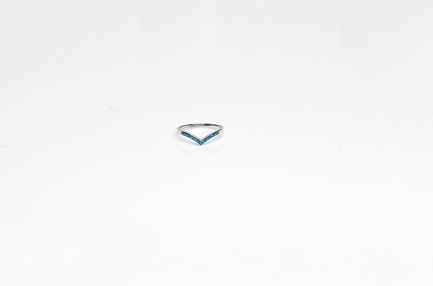 Silver Sapphire Serenity Ring