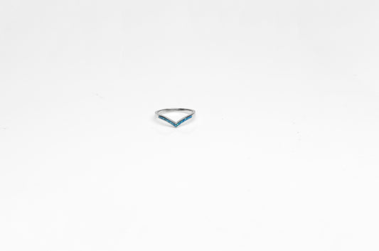 Silver Sapphire Serenity Ring